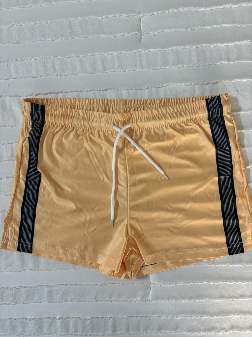 Yellow track shorts